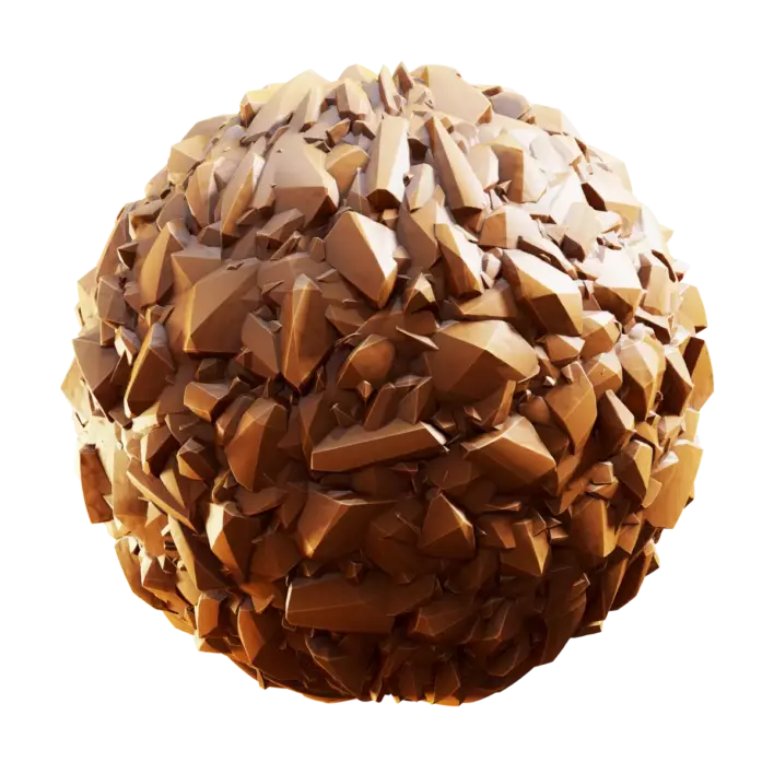 Stylized Brown Rock Rubble (5872)