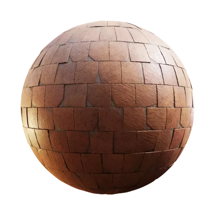 Square Orange Stone Pavement (5898)